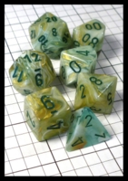 Dice : Dice - Dice Sets - Chessex Marble with DarkGreen CHX 27409 - Gen Con Aug 2014